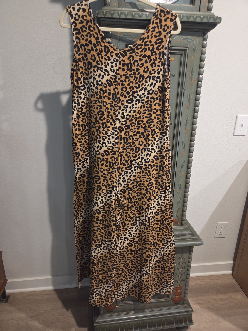 LuLaRoe Natalir Brown & Black Leopard Print Sleeveless Dress